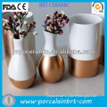 white and gold vase ceramic wedding decoration centerpieces
